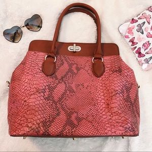Snake Skin print Handbag